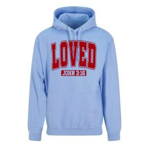 Loved John 3:16 Christian Valentines Bible Verse Valentine Gift Unisex Surf Hoodie