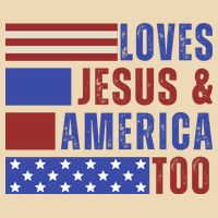 Love Jesus And America Too Drawstring Bag