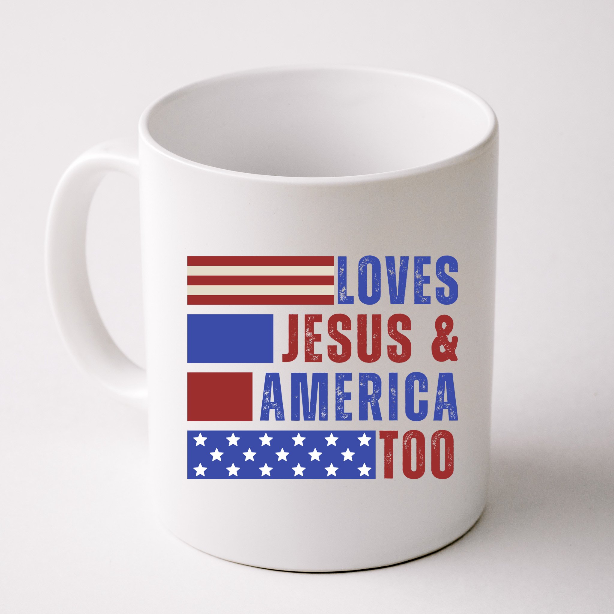 Love Jesus And America Too Mug