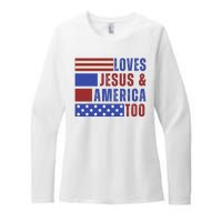 Love Jesus And America Too Womens CVC Long Sleeve Shirt