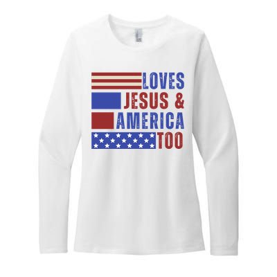 Love Jesus And America Too Womens CVC Long Sleeve Shirt