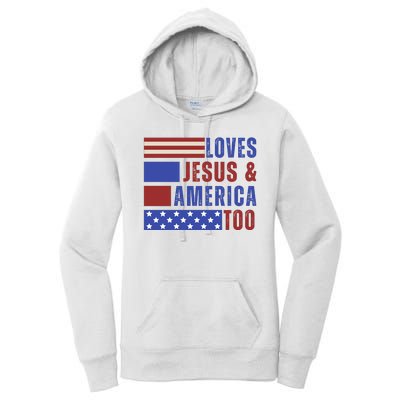 Love Jesus And America Too Women's Pullover Hoodie