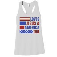 Love Jesus And America Too Women's Racerback Tank