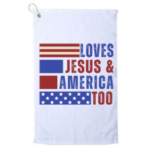 Love Jesus And America Too Platinum Collection Golf Towel