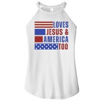 Love Jesus And America Too Women's Perfect Tri Rocker Tank