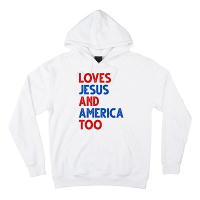 Loves Jesus And America Too Vintage Hoodie