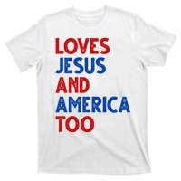 Loves Jesus And America Too Vintage T-Shirt