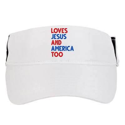 Loves Jesus And America Too Vintage Adult Drive Performance Visor