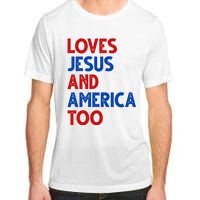 Loves Jesus And America Too Vintage Adult ChromaSoft Performance T-Shirt