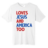 Loves Jesus And America Too Vintage Tall Fusion ChromaSoft Performance T-Shirt