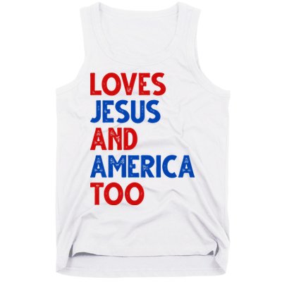 Loves Jesus And America Too Vintage Tank Top
