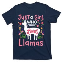 Llama Just A Girl Who Loves Llamas Llama Lover Gift T-Shirt