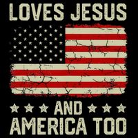 Loves Jesus And America Too USA Patriotic Christian Visor