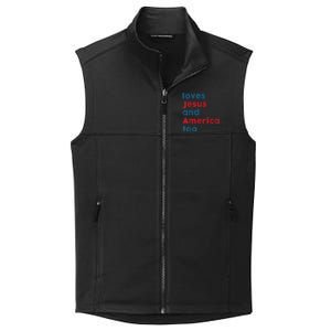 Loves Jesus And America Too Patriotic Proud Collective Smooth Fleece Vest