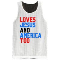 Loves Jesus And America Too 4th Of July Mesh Reversible Basketball Jersey Tank