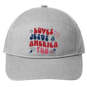 Loves Jesus And America Too 7-Panel Snapback Hat