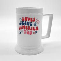 Loves Jesus And America Too Beer Stein