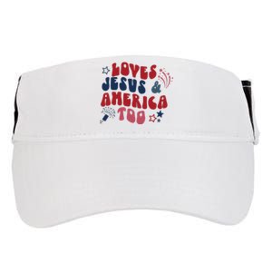 Loves Jesus And America Too Adult Drive Performance Visor