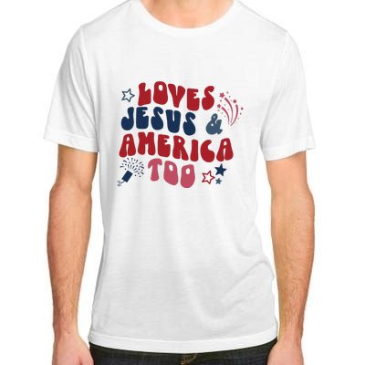 Loves Jesus And America Too Adult ChromaSoft Performance T-Shirt