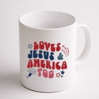 Loves Jesus And America Too Coffee Mug