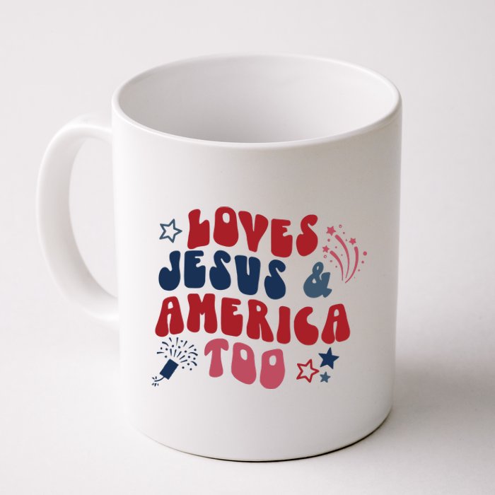 Loves Jesus And America Too Coffee Mug