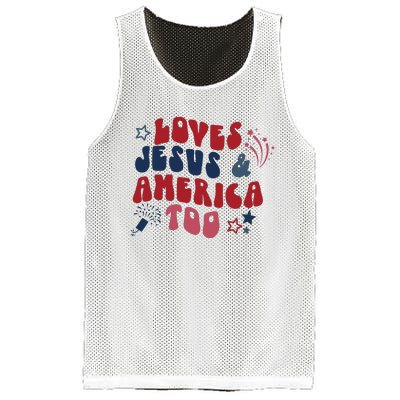 Loves Jesus And America Too Mesh Reversible Basketball Jersey Tank