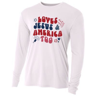 Loves Jesus And America Too Cooling Performance Long Sleeve Crew