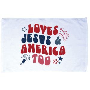 Loves Jesus And America Too Microfiber Hand Towel