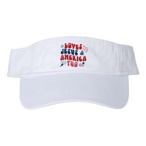 Loves Jesus And America Too Valucap Bio-Washed Visor