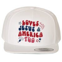 Loves Jesus And America Too Wool Snapback Cap