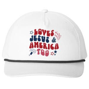 Loves Jesus And America Too Snapback Five-Panel Rope Hat