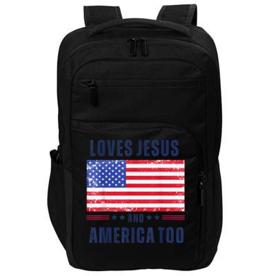 Loves Jesus and America Too Impact Tech Backpack