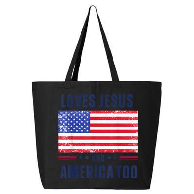 Loves Jesus and America Too 25L Jumbo Tote