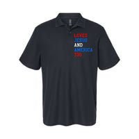 Loves Jesus And America Too 4th Of July Softstyle Adult Sport Polo