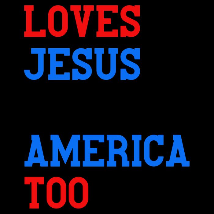 Loves Jesus And America Too 4th Of July Drawstring Bag