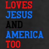 Loves Jesus And America Too 4th Of July 25L Jumbo Tote