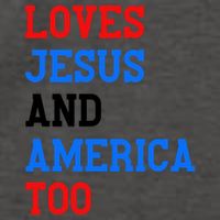 Loves Jesus And America Too 4th Of July Vector Backpack