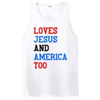 Loves Jesus And America Too 4th Of July PosiCharge Competitor Tank