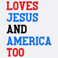 Loves Jesus And America Too 4th Of July Golf Towel