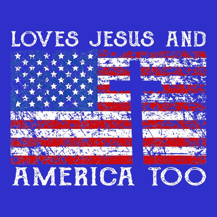 Loves Jesus And America Too Usa Patriotic Baby Bodysuit