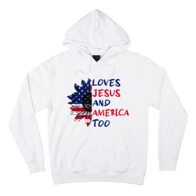 Loves Jesus And America Too Sunflower Hoodie