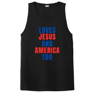 Loves Jesus And America Too 1776 Patriotic PosiCharge Competitor Tank