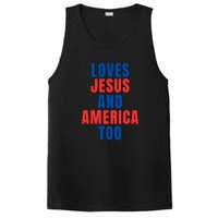 Loves Jesus And America Too 1776 Patriotic PosiCharge Competitor Tank