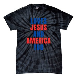 Loves Jesus And America Too 1776 Patriotic Tie-Dye T-Shirt