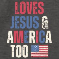 Loves Jesus & America Too Funny 4th Of July Vector Backpack