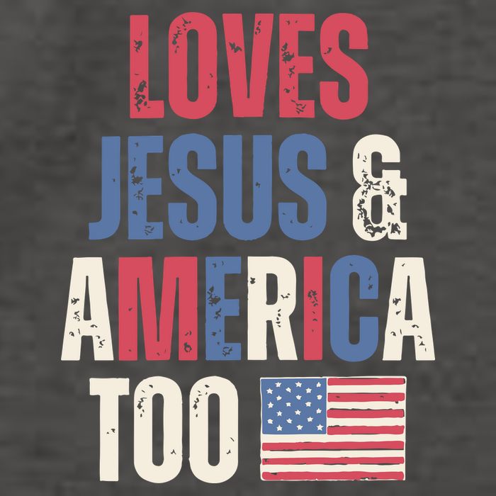 Loves Jesus & America Too Funny 4th Of July Vector Backpack
