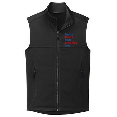 Loves Jesus And America Too Collective Smooth Fleece Vest