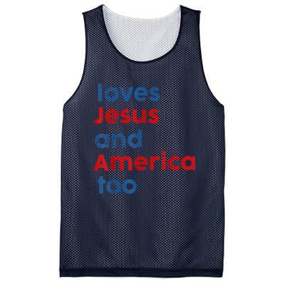 Loves Jesus And America Too Mesh Reversible Basketball Jersey Tank