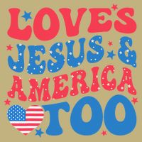Loves Jesus And America Too 4th Of July Christian Women Cooling Performance Crew T-Shirt