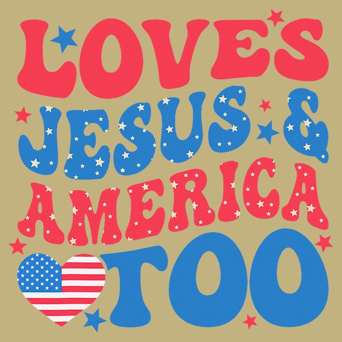 Loves Jesus And America Too 4th Of July Christian Women Cooling Performance Crew T-Shirt